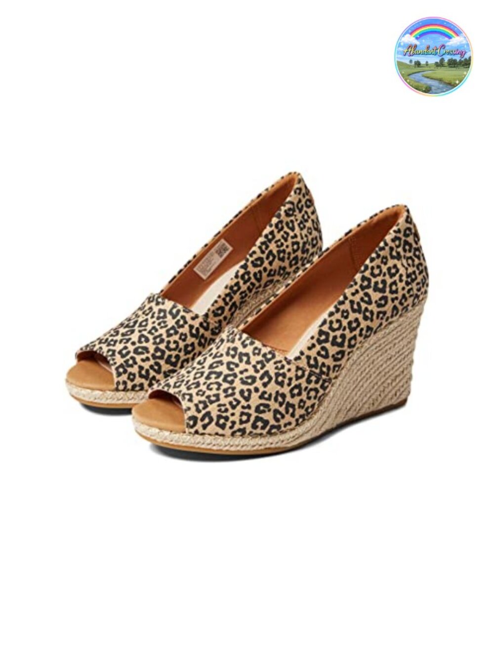Peeptoe Wedge Pump Textile Uppers Rope Wedge Sandal